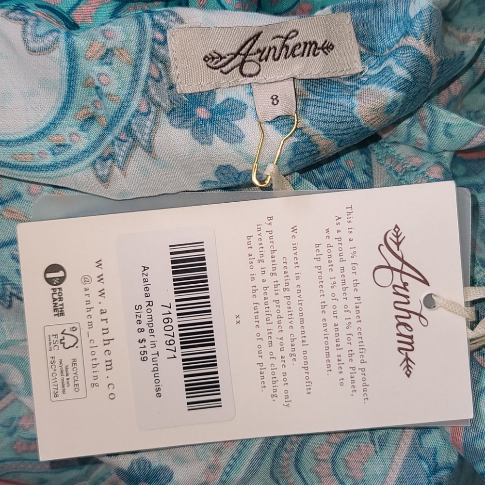 New Arnhem Azalea romper turquoise playsuit 8 S - Picture 15 of 16